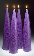 All purple Advent candles