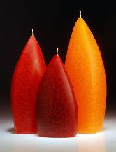 Mixed Orange shades of FF#16 candles.